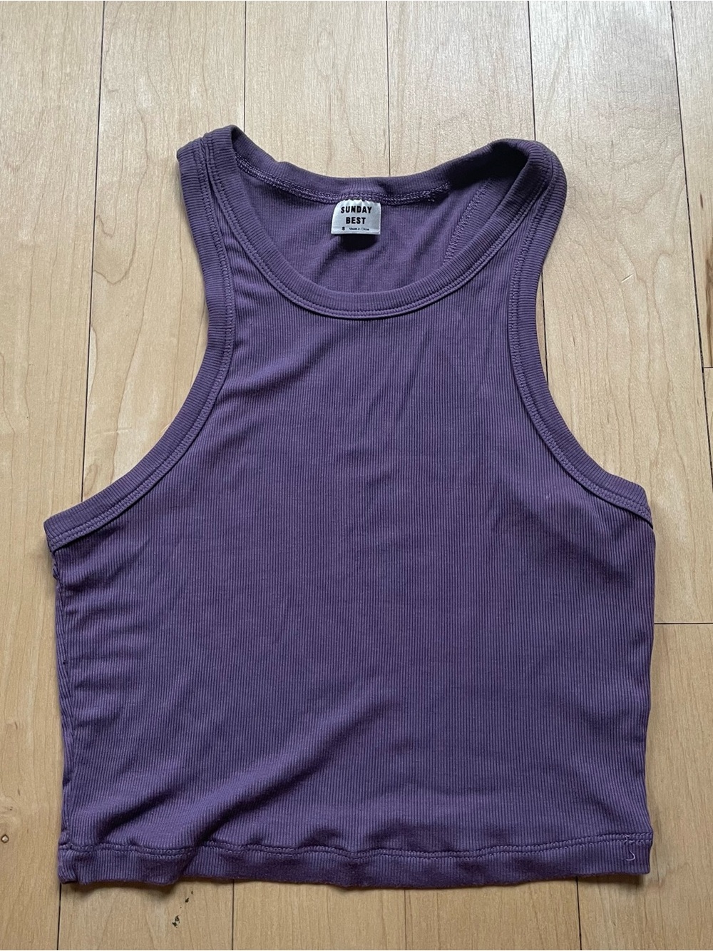 Sunday Best Honor Ribbed Cropped Tank